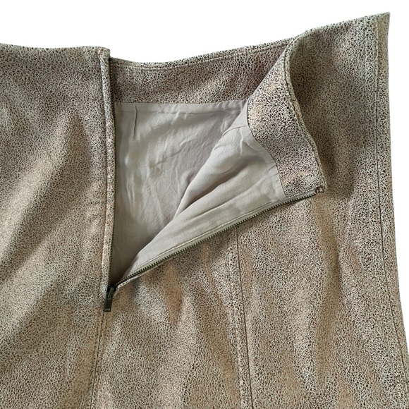 Free People Sparkly Rose Gold Mini Skirt Size 12 - Picture 5 of 6